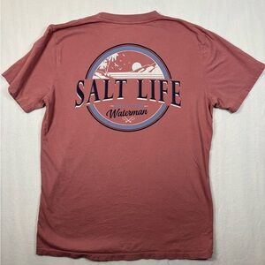 Salt Life Men's Waterman Logo T-Shirt - Dusty Rose